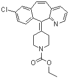 结构式 CAS# 133330-56-0, 4-(8-氯-11H-苯并[5,6]环庚三烯并[1,2-b]吡啶-11-亚基)-1-哌啶羧酸乙酯