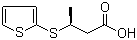 structure of CAS# 133359-80-5, (S)-3-(2-Thienylthio)butanoic acid