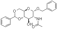 structure of CAS# 13343-63-0, Benzyl 2-acetamido-2-deoxy-4,6-O-benzylidene-alpha-D-glucopyranoside