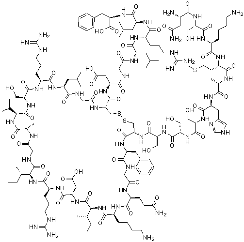 structure of CAS# 133448-20-1, Rat brain natriuretic peptide(1-32);14-45-Brain natriuretic peptide-45 (rat)