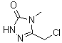 structure of CAS# 1338226-21-3, 5-(Chloromethyl)-2,4-dihydro-4-methyl-3H-1,2,4-triazol-3-one