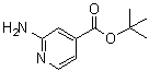 结构式 CAS# 1338990-46-7, 2-氨基-4-吡啶羧酸 1,1-二甲基乙基酯