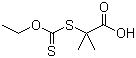 structure of CAS# 133944-74-8, 2-((Ethoxythioxomethyl)thio)-2-methylpropanoic acid