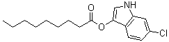 结构式 CAS# 133950-72-8, 6-氯-1H-吲哚-3-基壬酸酯