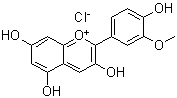 structure of CAS# 134-01-0, Paeonidin;3,4',5,7-Tetrahydroxy-3'-methoxy-2-phenylbenzopyrylium chloride; Peonidin chloride; Peonidol chloride; YGM 6