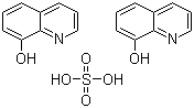 structure of CAS# 134-31-6, 8-Hydroxyquinoline sulfate;8-Hydroxyquinoline hemisulfate salt; Bis(8-hydroxyquinolinium) sulphate; 8-Quinolinol sulfate (2:1)