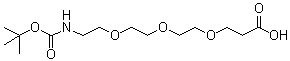 structure of CAS# 1347750-75-7, 5,8,11-Trioxa-2-azatetradecanedioic acid 1-(1,1-dimethylethyl) ester