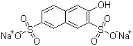 结构式 CAS# 135-51-3, 2-萘酚-3,6-二磺酸二钠; R 酸钠盐