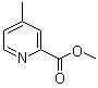 structure of CAS# 13509-13-2, 4-Methylpyridine-2-carboxylic acid methyl ester;4-Methylpicolinic acid methyl ester; Methyl 4-methyl-2-picolinate