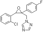 结构式 CAS# 135319-73-2, 氟环唑; 依普座; (2RS,3SR)-1-[3-(2-氯基苯)-2,3-环氧-2-(4-氟苯基)丙基]-1H-1,2,4-三唑