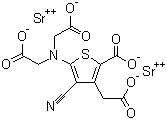 structure of CAS# 135459-87-9, Strontium ranelate;Distrontium renelate; 5-[Bis(carboxymethyl)amino]-2-carboxy-4-cyano-3-thiopheneacetic acid strontium salt (1:2)