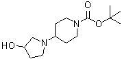 结构式 CAS# 1355171-47-9, 4-(3-羟基-1-吡咯烷基)-1-哌啶羧酸叔丁酯