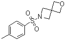 structure of CAS# 13573-28-9, 6-(p-Toluenesulfonyl)-2-oxa-6-azaspiro[3.3]heptane;6-[(4-Methylphenyl)sulfonyl]-2-oxa-6-azaspiro[3.3]heptane; 6-(4-Tolylsulfonyl)-2-oxa-6-azaspiro[3.3]heptane; 6-(Toluene-4-sulfonyl)-2-oxa-6-azaspiro[3.3]heptane