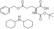 structure of CAS# 13574-84-0, Boc-L-glutamic acid 5-benzyl ester (dicyclohexylammonium) salt;Boc-Glu(OBzl)-OH (dicyclohexylammonium) salt