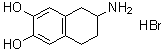 structure of CAS# 13575-86-5, 6-Amino-5,6,7,8-tetrahydro-2,3-naphthalenediol hydrobromide;(±)-ADTN hydrobromide; 2-Amino-6,7-dihydroxy-1,2,3,4-tetrahydronaphthalene hydrobromide; NSC 287353