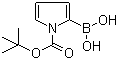 structure of CAS# 135884-31-0, N-Boc-2-pyrroleboronic acid;1-tert-Butoxycarbonyl-2-pyrrolylboronic acid; 1-(tert-Butoxycarbonyl)-1H-pyrrol-2-ylboronic acid
