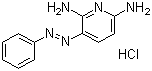 structure of CAS# 136-40-3, Phenazopyridine hydrochloride ;2,6-Diamino-3-phenylazopyridine hydrochloride; Urodine