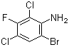 结构式 CAS# 1360438-57-8, 6-溴-2,4-二氯-3-氟苯胺