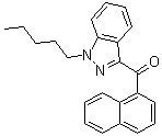 结构式 CAS# 1364933-55-0, 1-萘基(1-戊基-1H-吲唑-3-基)甲酮