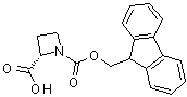 (2S)-1,2-Azetidinedicarboxylic acid 1-(9H-fluoren-9-ylmethyl) ester molecular structure (CAS 136552-06-2)