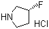 structure of CAS# 136725-55-8, (R)-(-)-3-Fluoropyrrolidine hydrochloride