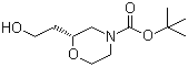 结构式 CAS# 136992-21-7, (R)-2-(2-羟乙基)-4-吗啉羧酸叔丁酯