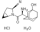 结构式 CAS# 1370409-28-1, 盐酸沙格列汀水合物
