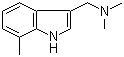 structure of CAS# 13712-78-2, 7-Methylgramine;3-(Dimethylaminomethyl)-7-methylindole
