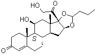 structure of CAS# 137174-25-5, (11beta,16alpha)-16,17-[Butylidenebis(oxy)]-11,21-dihydroxypregn-4-ene-3,20-dione