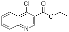 structure of CAS# 13720-94-0, 4-Chloroquinoline-3-carboxylic acid ethyl ester;Ethyl 4-chloro-3-quinolinecarboxylate; NSC 109461; NSC 136916