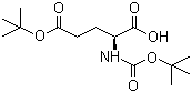 structure of CAS# 13726-84-6, Boc-L-glutamic acid 5-tert-butyl ester;N-tert-Butoxycarbonyl-L-glutamic acid gamma-tert-butyl ester; Boc-Glu(OtBu)-OH