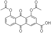 structure of CAS# 13739-02-1, Diacerein;1,8-Diacetoxy-3-carboxyanthraquinone