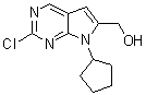 结构式 CAS# 1374639-77-6, 2-氯-7-环戊基-7H-吡咯并[2,3-d]嘧啶-6-甲醇