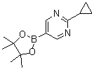 结构式 CAS# 1375301-91-9, 2-(环丙基)嘧啶-5-硼酸频哪醇酯