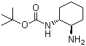 结构式 CAS# 137731-41-0, (1R,2R)-N-叔丁氧羰基-1,2-二氨基环己烷