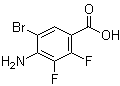 structure of CAS# 1379365-61-3, 4-Amino-5-bromo-2,3-difluorobenzoic acid