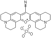 structure of CAS# 137993-41-0, Rhodamine 800;9-Cyano-2,3,6,7,12,13,16,17-octahydro-1H,5H,11H,15H-xantheno[2,3,4-ij:5,6,7-i'j']diquinolizin-18-ium perchlorate