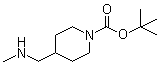 structure of CAS# 138022-02-3, tert-Butyl 4-[(methylamino)methyl]piperidine-1-carboxylate;4-[(Methylamino)methyl]piperidine-1-carboxylic acid tert-butyl ester