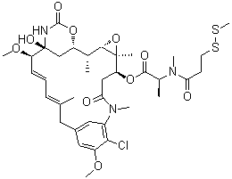 structure of CAS# 138148-68-2, N2'-Deacetyl-N2'-[3-(methyldithio)-1-oxopropyl]maytansine
