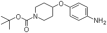 structure of CAS# 138227-63-1, tert-Butyl 4-(4-aminophenoxy)-1-piperidinecarboxylate;Boc-4-(4-amino-phenoxy)piperidine; tert-Butyl 4-(4-aminophenoxy)tetrahydro-1(2H)-pyridinecarboxylate