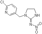 结构式 CAS# 138261-41-3, 吡虫啉; 1-(6-氯-3-吡啶基甲基)-N-硝基亚咪唑烷-2-基胺