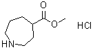 structure of CAS# 1383132-15-7, Hexahydro-1H-azepine-4-carboxylic acid methyl ester hydrochloride (1:1);methyl azepane-4-carboxylate hydrochloride