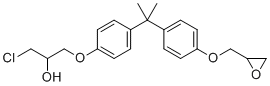 structure of CAS# 13836-48-1, Bisphenol A (3-chloro-2-hydroxypropyl)glycidyl ether;1-chloro-3-[4-[2-[4-(oxiran-2-ylmethoxy)phenyl]propan-2-yl]phenoxy]propan-2-ol