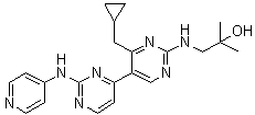 结构式 CAS# 1383716-46-8, 1-[[4'-(环丙基甲基)-2-(4-吡啶基氨基)[4,5'-联嘧啶]-2'-基]氨基]-2-甲基-2-丙醇