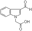 结构式 CAS# 138423-98-0, N-乙酸-3-吲哚甲醛; 3-甲酰吲哚-1-基乙酸