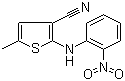 structure of CAS# 138564-59-7, 5-Methyl-2-[(2-nitrophenyl)amino]thiophene-3-carbonitrile;2-(2-Nitroanilino)-5-methyl-3-thiophenecarbonitrile