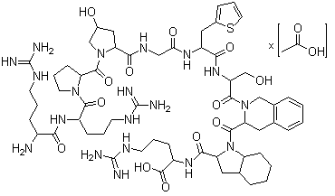 structure of CAS# 138614-30-9, Icatibant acetate;Firazyr; HOE 140