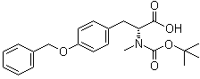 结构式 CAS# 138774-98-8, N-[叔丁氧羰基]-N-甲基-O-苄基-D-酪氨酸