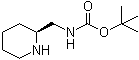 结构式 CAS# 139004-93-6, ((2S)-哌啶-2-基甲基)氨基甲酸叔丁酯