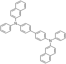 结构式 CAS# 139255-17-7, N,N'-二(萘-2-基)-N,N'-二(苯基)联苯-4,4'-二胺